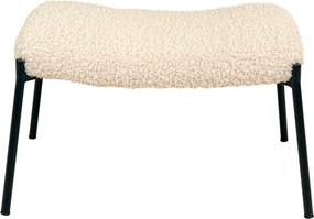 Кремава табуретка от изкуствен косъм Glasgow – House Nordic