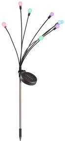 LED RGB соларна лампа FIORINI 8xLED/1,2V 600 mAh IP44 черна