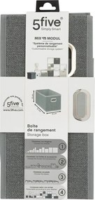 Кутия за съхранение 5five Mix & Modul, Меланж, 15x31 cm - Светлосив
