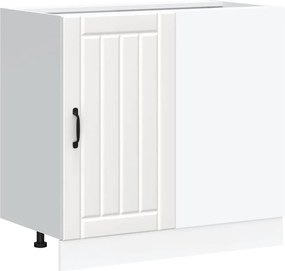 854308 vidaXL Долен кухненски шкаф, Lucca, бял, инженерно дърво