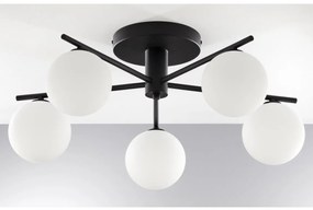 Jupiter 2049 - Полилей за директен монтаж PRATO 5xG9/14W/230V черно/бяло