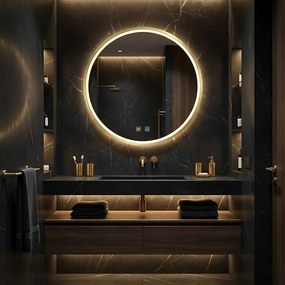 Огледало LED 90cm MMJ BRUSH GOLD