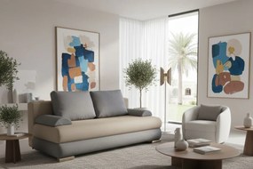 Диван-легло Рибод-Бежово - Сиво