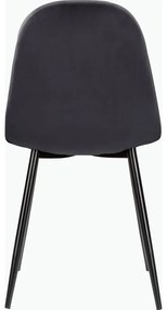 Тъмносиви кадифени трапезни столове в комплект от 4 бр. Monza – Støraa