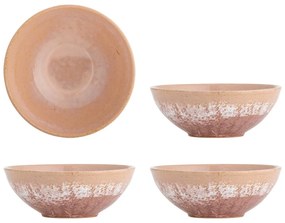 Глинени купички в комплект от 4 бр. в цвят сьомга 890 ml Darlene – Bloomingville