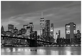 Самозалепващ фототапет – Черно-бял мост в Бруклин
