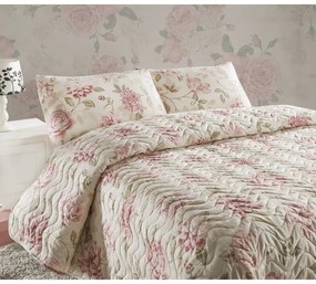 Комплект от ватирано шалте и 2 калъфки за възглавници Eponj Home Care Pink, 240 x 220 cm - Mijolnir