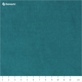 Ъглов разтегателен диван от тюркоазено кадифе L, десен ъгъл Stylish Stan - Miuform