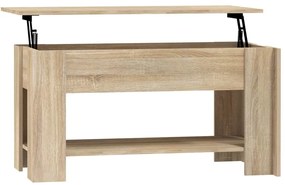 809704 vidaXL Кафе маса, дъб сонома, 101x49x52 см, инженерно дърво
