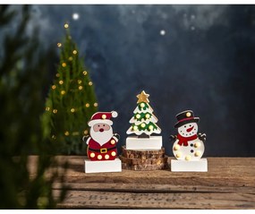 Бяло-зелена светлинна украса с коледен мотив Freddy - Star Trading