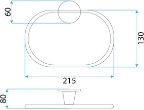 RING 16101 Aristo четкана никелова закачалка за баня