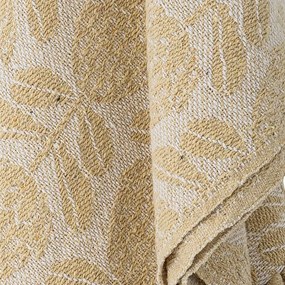 Жълто одеяло със смес от памук 130x155 cm Pratello – Bloomingville