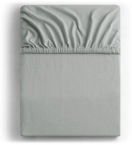 Стоманено сив чаршаф от еластично жарсе Колекция, 140/160 x 200 cm Amber - DecoKing