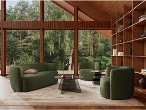 Сива стъклена кръгла масичка за кафе ø 80 cm Samos – Actona