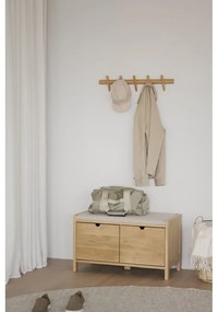 Стенна закачалка от дъбово дърво в естествен цвят Hillmond - Rowico