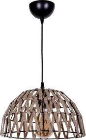 Simoza E27 metal - rope ceiling light in natural color 30x30x70см.