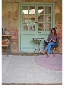 Бял ръчно изработен памучен килим подходящ за пране 200x300 cm Tribu Natural – Lorena Canals