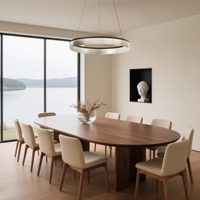 Модерен висящ лампион черен 78 см вкл. LED 3-степенно димируем - Anello Chandelier