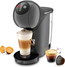 Еспресо машина Krups KP243B10 NDG GENIO S ANTHRACITE, 1500W, 15 bar, 0.8 л, Работа с NESCAFÉ® Dolce Gusto® капсули, LED, XL функция, Сив/антрацит
