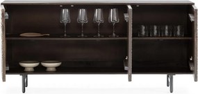 Тъмнокафяв скрин от масивно манго 160x75x40 cm Kalai – MOME