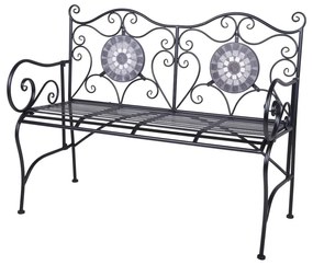 Черна метална градинска пейка Jalua – Garden Pleasure