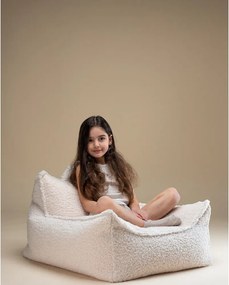 Кремав детски пуф от букле Chair – Wigiwama