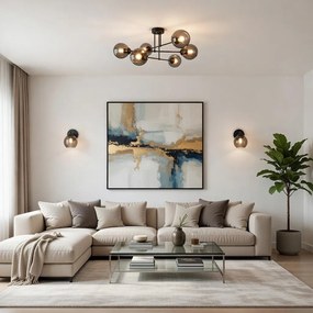 Аплик КОМПАС G, черен/сив, 1xE27