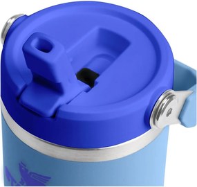 Син термос от неръждаема стомана 410 ml IceFlow™ Flip Straw 2.0 Tumbler Blue Sky – Stanley