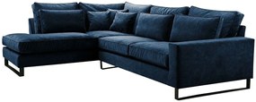 Ъглов диван Corblack-Blue-Left