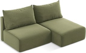 Зелен кадифен сгъваем/с място за съхранение ъглов диван (десен ъгъл) Kalena – Makamii