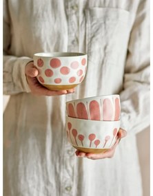 Глинени купички в комплект от 3 бр. в цвят сьомга/кремави 500 ml Linora – Bloomingville