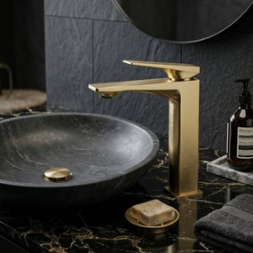 Смесител за мивка PREMIUM Rea Prime Brush Gold Low