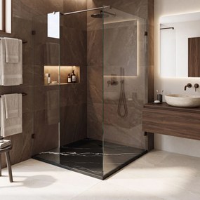 Корито за душ кабина Bazalt CARRARA BLACK 90x90