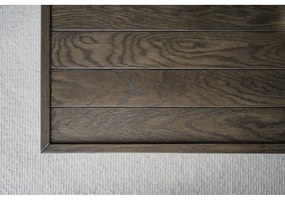 Тъмнокафява масичка за кафе с дъбова дървена плоскост ø 70 cm Deerfield – Rowico