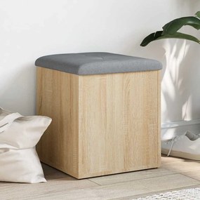 835035 vidaXL Пейка за съхранение, дъб сонома, 42x42x45 см, инженерно дърво