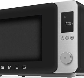 Комбинирана микровълнова фурна с горещ въздух SMEG Collezione MOC02BLMEU, 900W, 27 л, 25 програми, Плавно затваряне, Индивидуални настройки, Черен мат