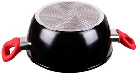 Тенджера с капак ZEPHYR ZP 4418 F20C, 2.1 литра, 20х9 см, Мраморно покритие, Индукция, Черен