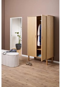 Гардероб от дъбов декор в естествен цвят 100x200x55 cm Langley – Actona