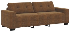 4105144 vidaXL Диван с 3 места Кафяв 180 см Изкуствена кожа