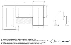 Розов разтегателен/с място за съхранение ъглов диван (ляв ъгъл/U форма) Classy Sophie – Miuform