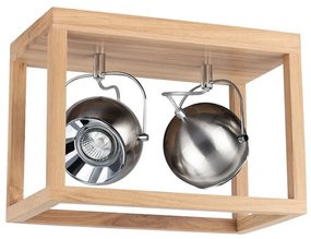 Spot-Light 5227274 - LED таванно осветително тяло ROY 2xGU10/5W/230V матов дъб