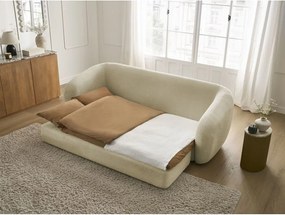 Кафяво-сив шенилов сгъваем диван 228 cm Neyo – Bobochic Paris