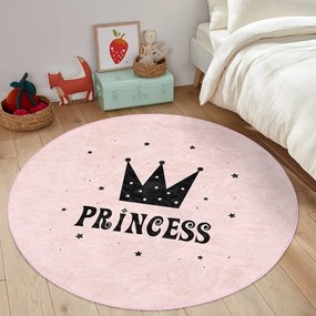 Розов детски килим ø 120 cm Comfort - Mila Home