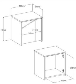 Нощно шкафче Shield-Prasino