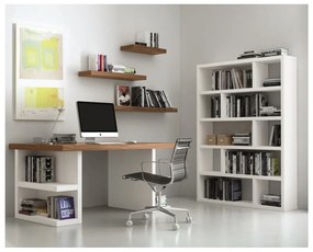 Бял шкаф за книги 120x173 cm Dublin - TemaHome