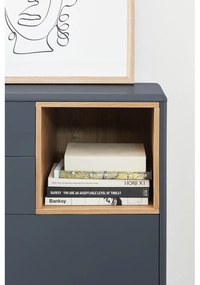 Тъмно сив нисък скрин 90x90 cm Corvo - Teulat