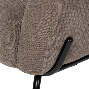 Кафяво-сиво шенилово кресло Classic – Ixia