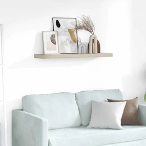 323880 vidaXL Окачен стенен рафт, дъб, 90x23,5x3,8 см, МДФ