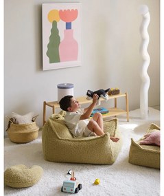 Зелен детски пуф от букле Chair – Wigiwama