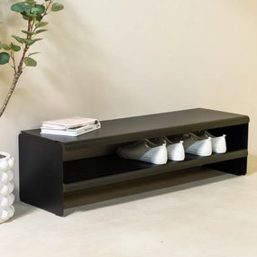 Черна стоманена стойка за обувки 101,5x28x31 cm Linea – Spinder Design
